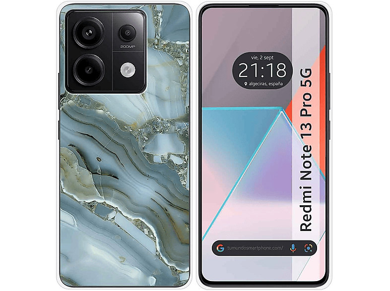 Xiaomi Redmi Note 13 Pro 5G Funda Gel Tpu Silicona dibujo Mármol 08