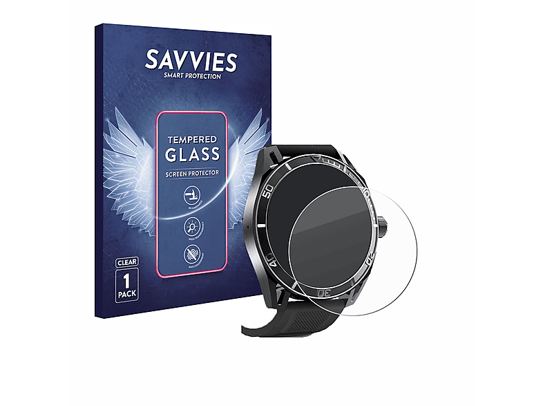 Film Protection Écran Verre Trempé 9H Pour YYKY Smartwatch 1.72" - 3 Pièces, Anti-Rayures, Anti-Traces | Application Facile Sans Bulles