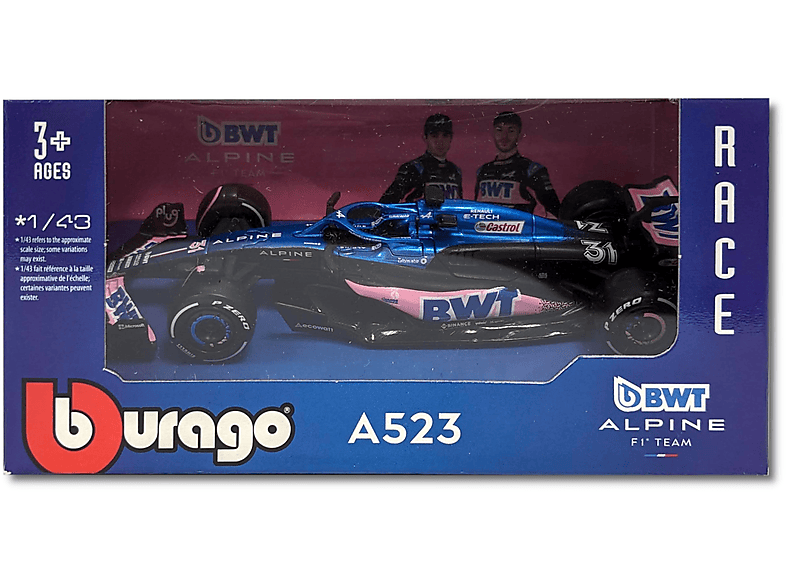 BBURAGO F1 Renault Alpine A523\' 23 #31 Ocon (Maßstab 1:43) Spielzeugauto | Spielzeugautos