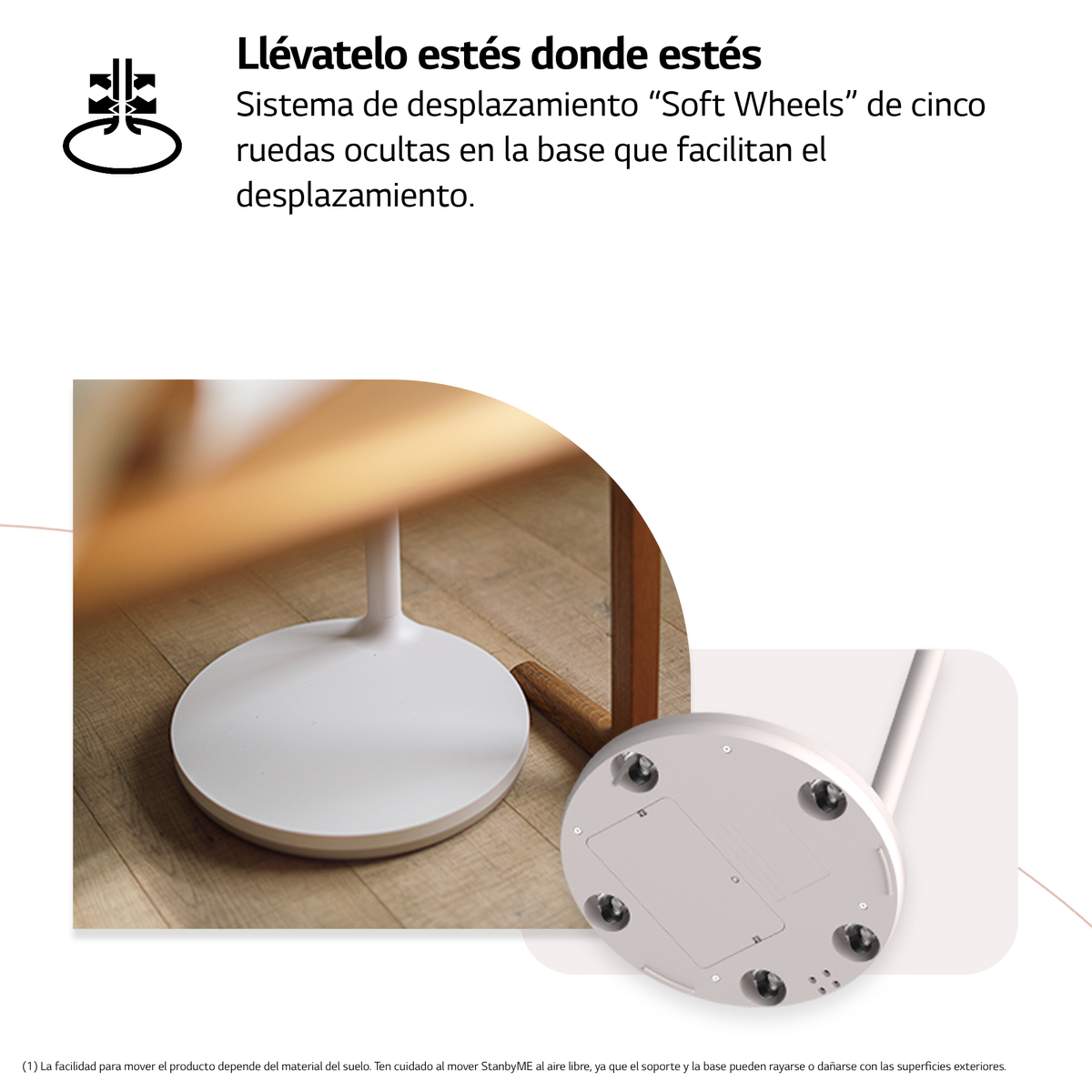 LG StanbyME 27ART10 TV LED, SMART TV, 27 ", LED, Full-HD, Processore a7 Gen4, Bianco Panna, Classe E