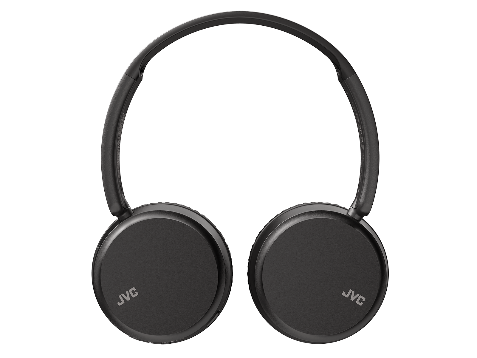 Auriculares JVC negros con diseño minimalista.