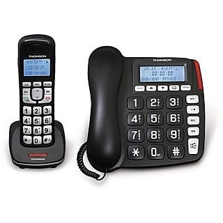 Teléfono Inalámbrico  - Combo DECT. Thomson Serea Comby negro GENERICA, Negro