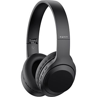 Auriculares inalámbricos - HAVIT H628BT LECTOR MICRO SD / RADIO FM, Circumaurales, Bluetooth, Negro