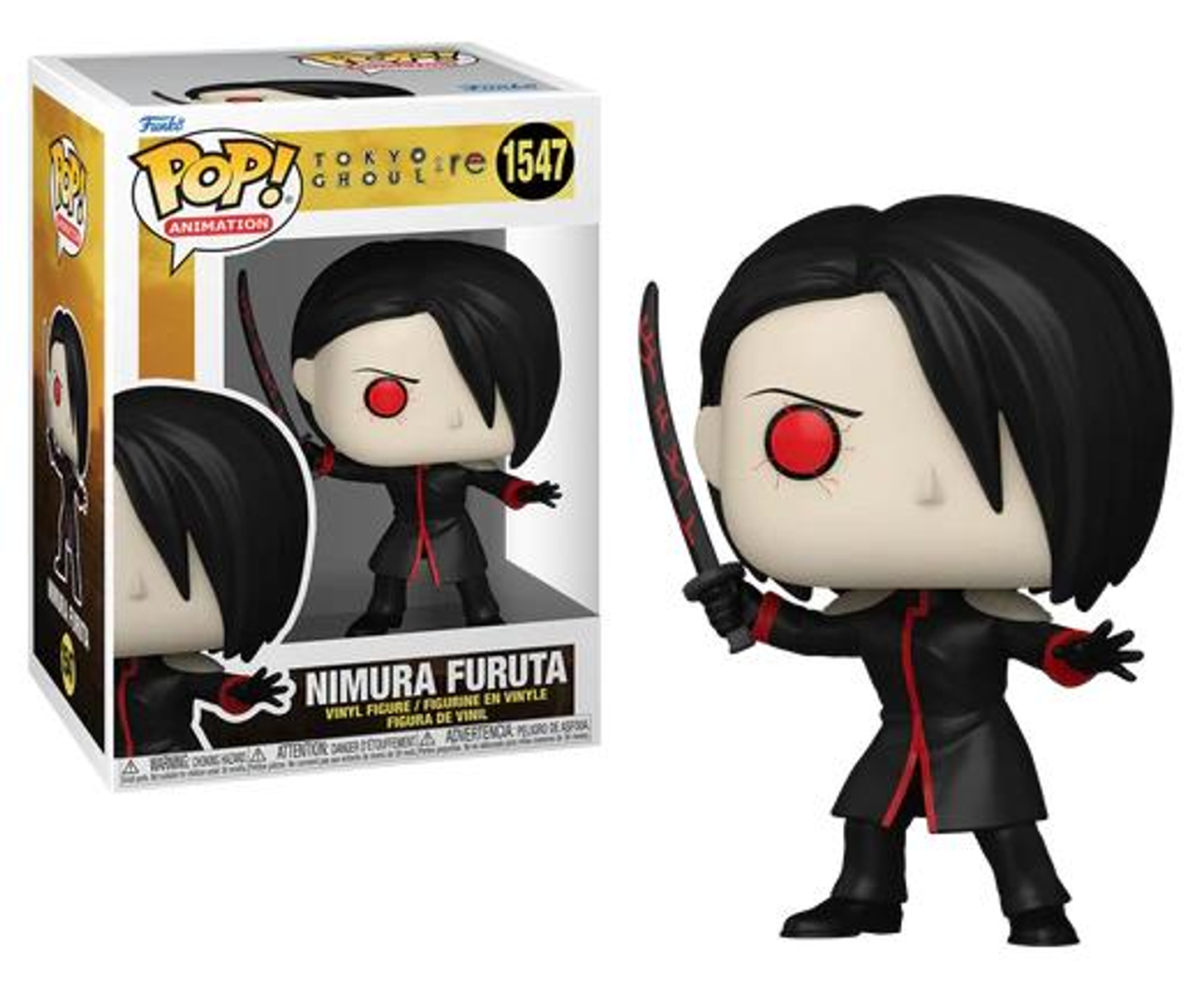 Funko Pop-Figur von Nimura Furuta aus Tokyo Ghoul, mit Box.