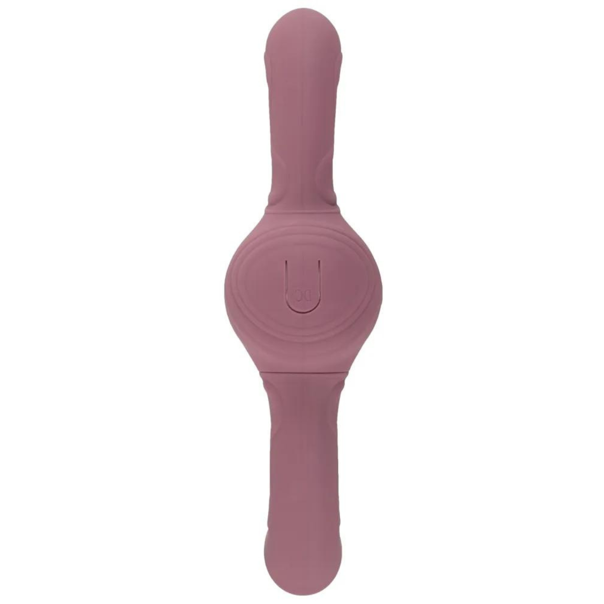 Rosa Sexspielzeug auf weißem Hintergrund.