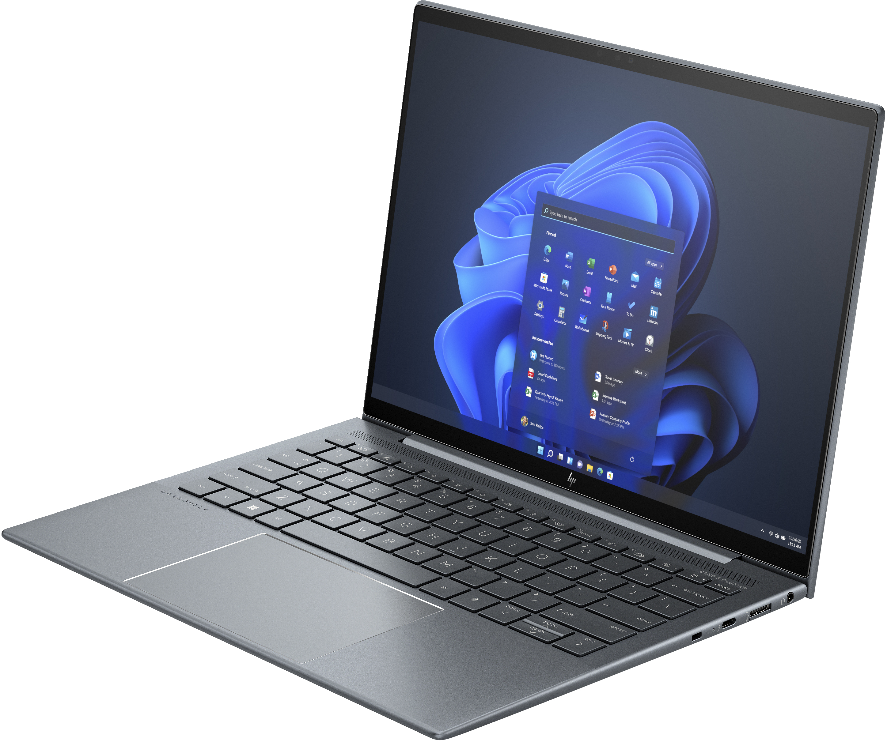 Laptop con schermo che mostra l'interfaccia Windows e le applicazioni.