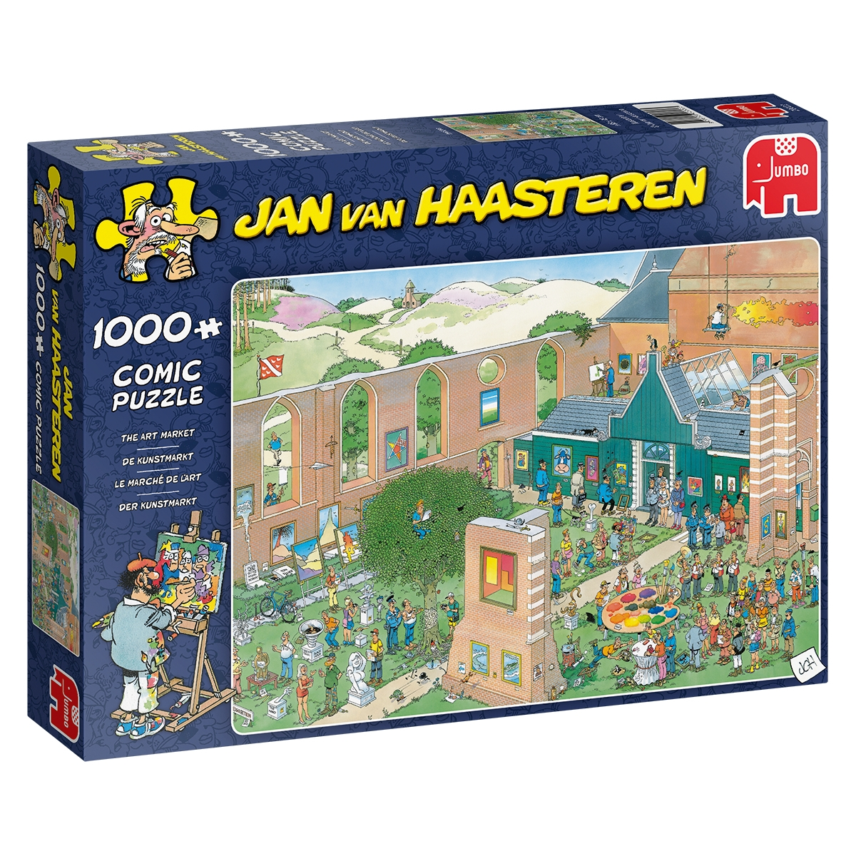 Van Teile 20022 Kunstmarkt-1000 Mehrfarben Jan Puzzle JUMBO Haasteren-Der Puzzlespiel,