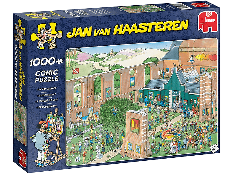 JUMBO 20022 Jan Van Haasteren-Der Kunstmarkt-1000 Teile Puzzlespiel, Mehrfarben Puzzle