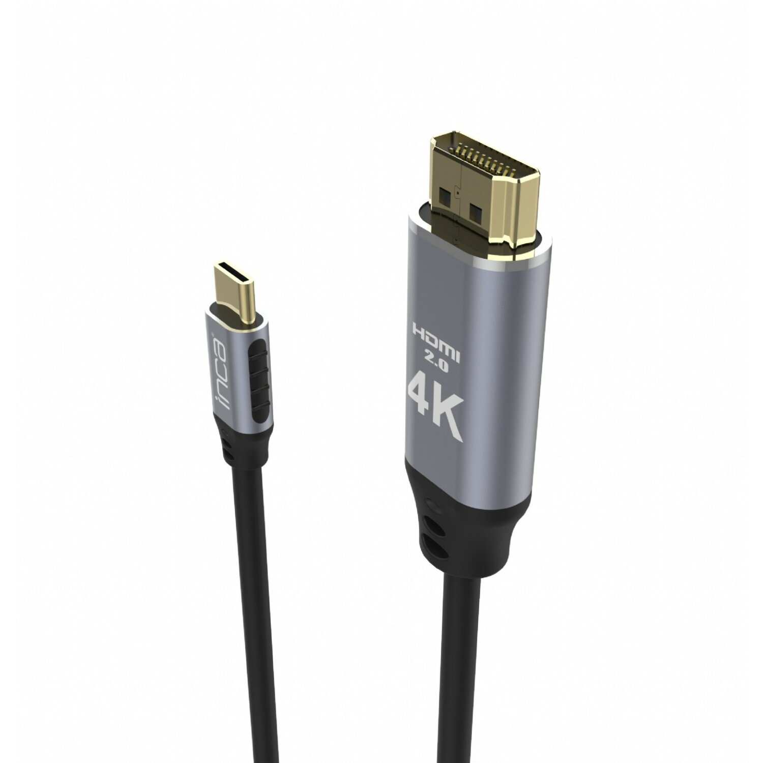 HDMI 2.0 4K-Kabel mit USB-C-Anschluss.