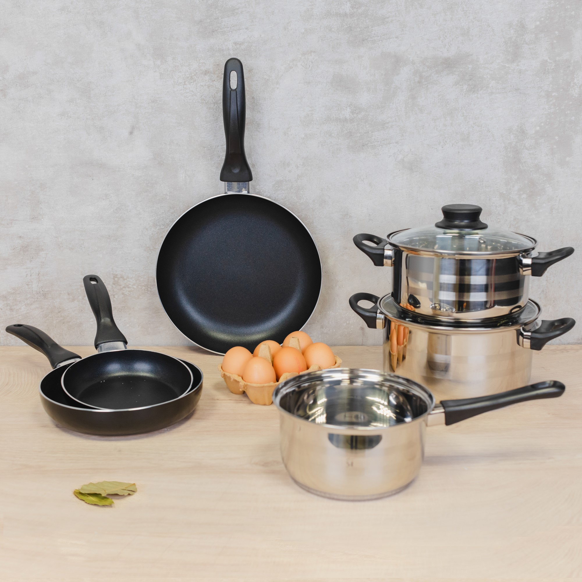 Batería de cocina - SAN IGNACIO Pack San Ignacio, 1.5 l, Acero inoxidable, Acero inoxidable