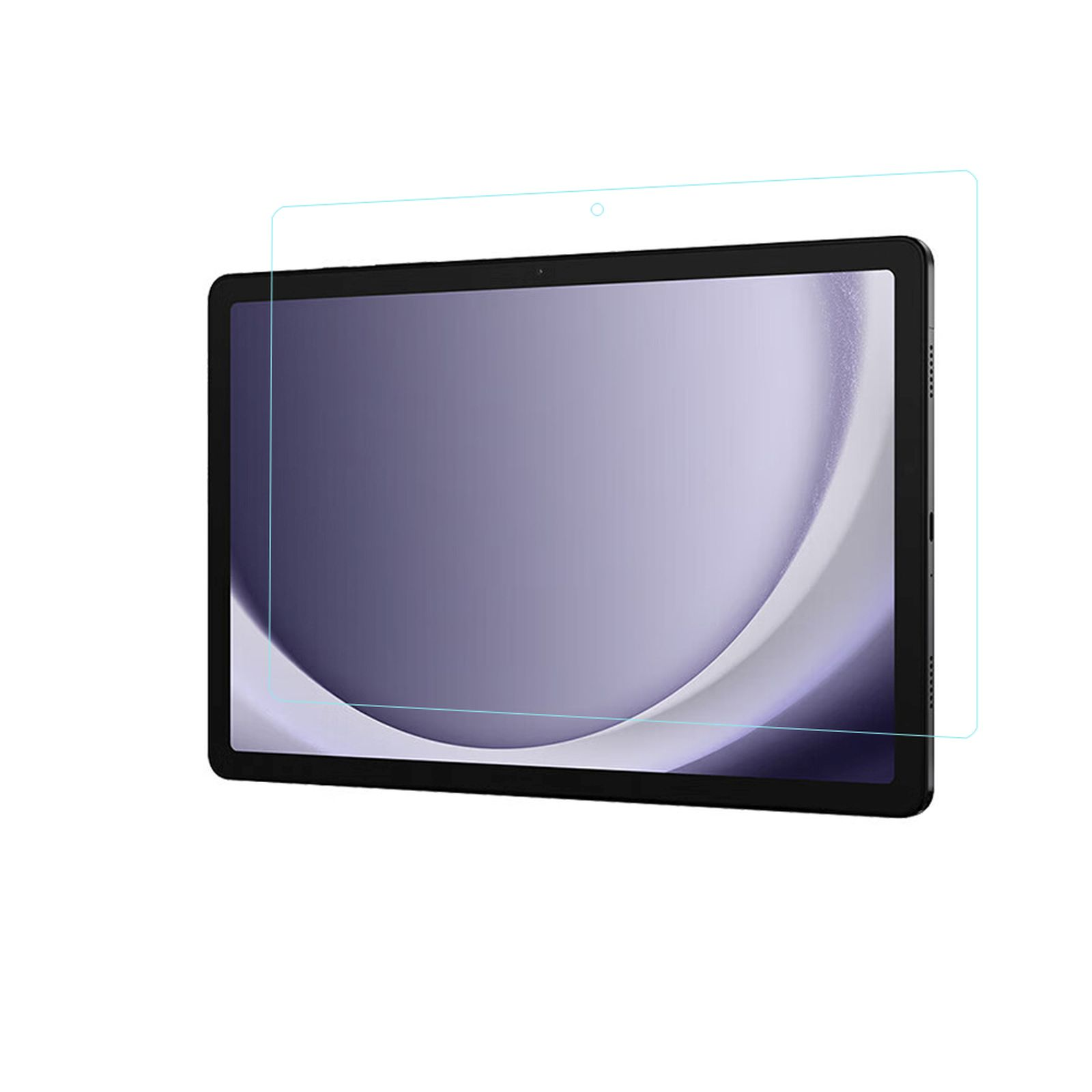 Tablet con protezione schermo applicata.