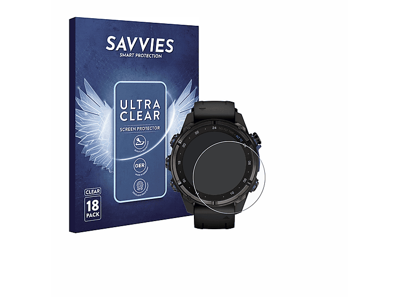 Savvies 18 Pezzi Pellicola Protettiva Per Garmin Fenix 5X Plus (51 Mm) Protezione Schermo Trasparente - View #13