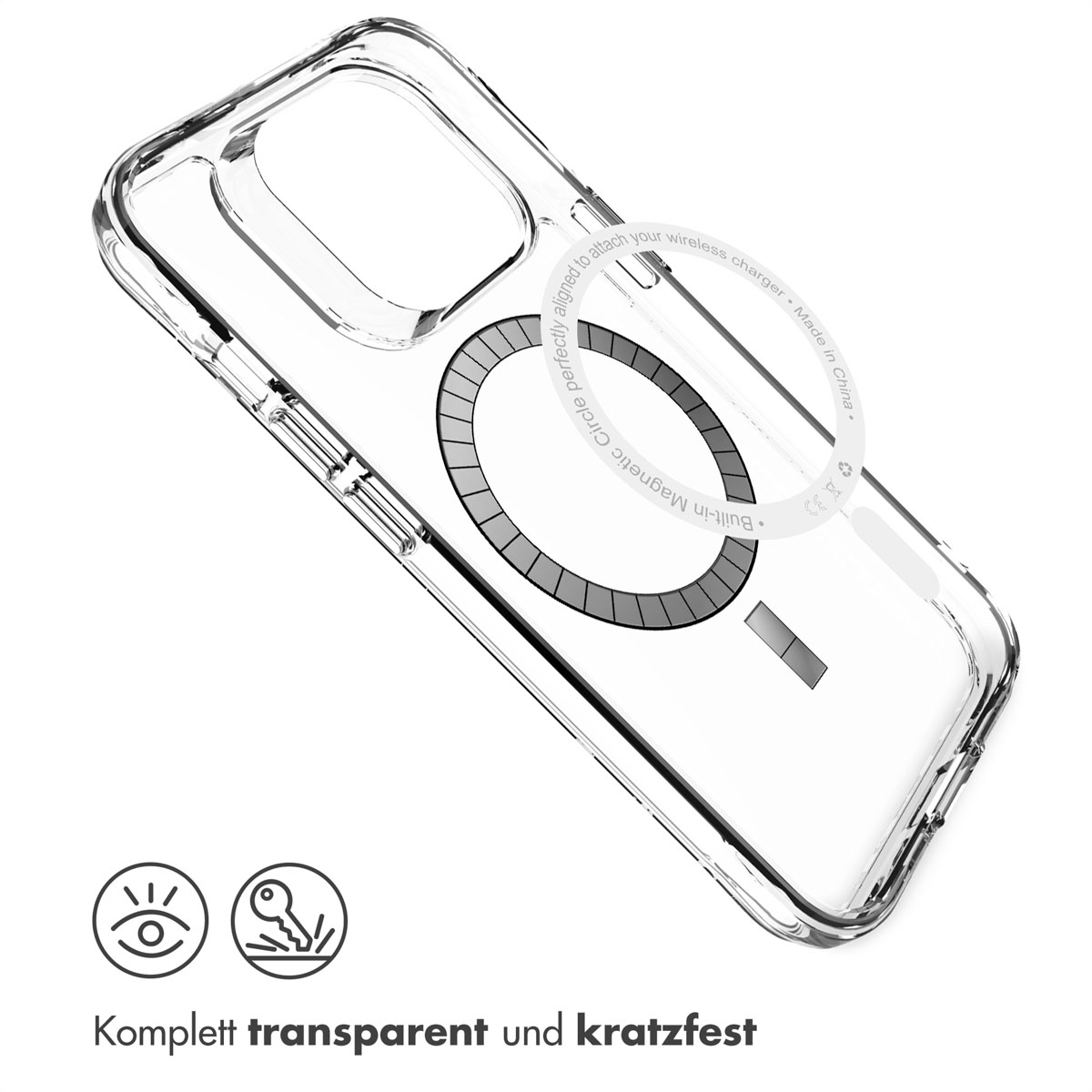 IMOSHION Stoßfest Silikon 13 Pro Backcover, Max, MagSafe, Transparent iPhone Apple, Apple