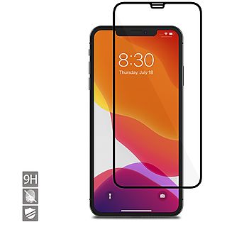 Protector pantalla móvil  - De cristal templado 2.5D con borde en color para iPhone X / XS / 11 Pro DAM ELECTRONICS, Apple, iPhone XS, Cristal Templado