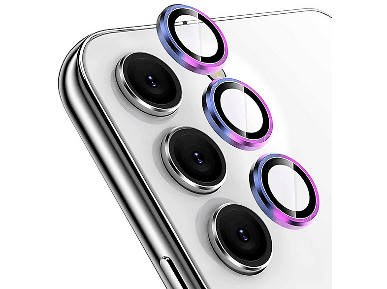 WIGENTO Aluminium Ring Back Kamera + H9 Hart Glas Schutzglas (für ...