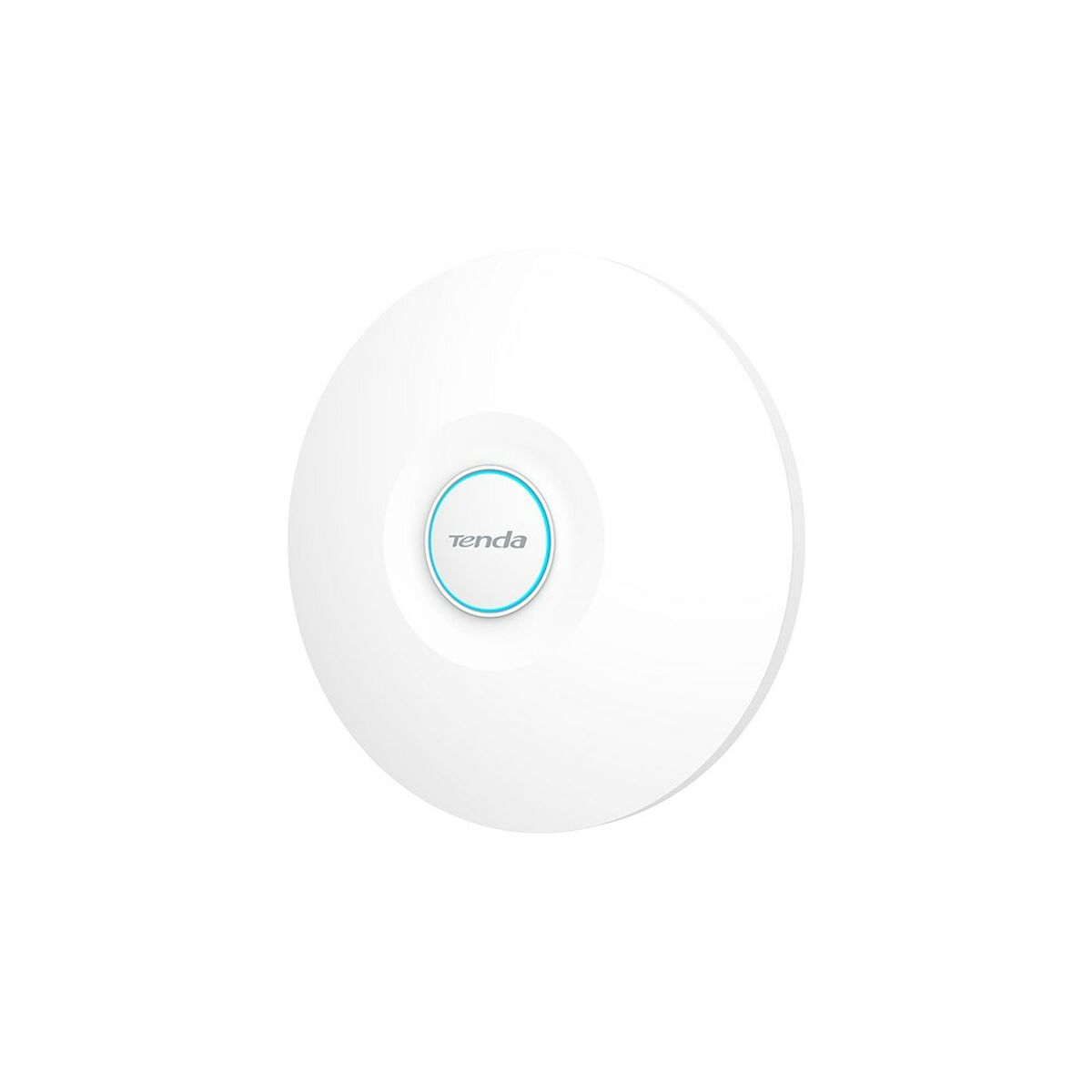 Beyaz Tenda Wi-Fi erişim noktası, ortasında mavi bir vurgu ile dairesel.