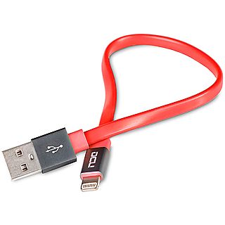 Cables USB de Datos - DCU DCU 34101285 Rojo / Cable USB-A (M) a Lightning (M) 20cm