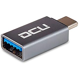 Adaptador  - DCU 30402030 Plata / Adaptador USB-A (H) a USB-C (M) DCU, GRIS