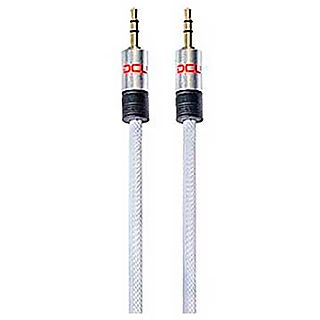 Cables y Adaptadores de Audio y Video - DCU DCU Blanco / Cable Jack 3.5 (M) a Jack 3.5 (M) 2m
