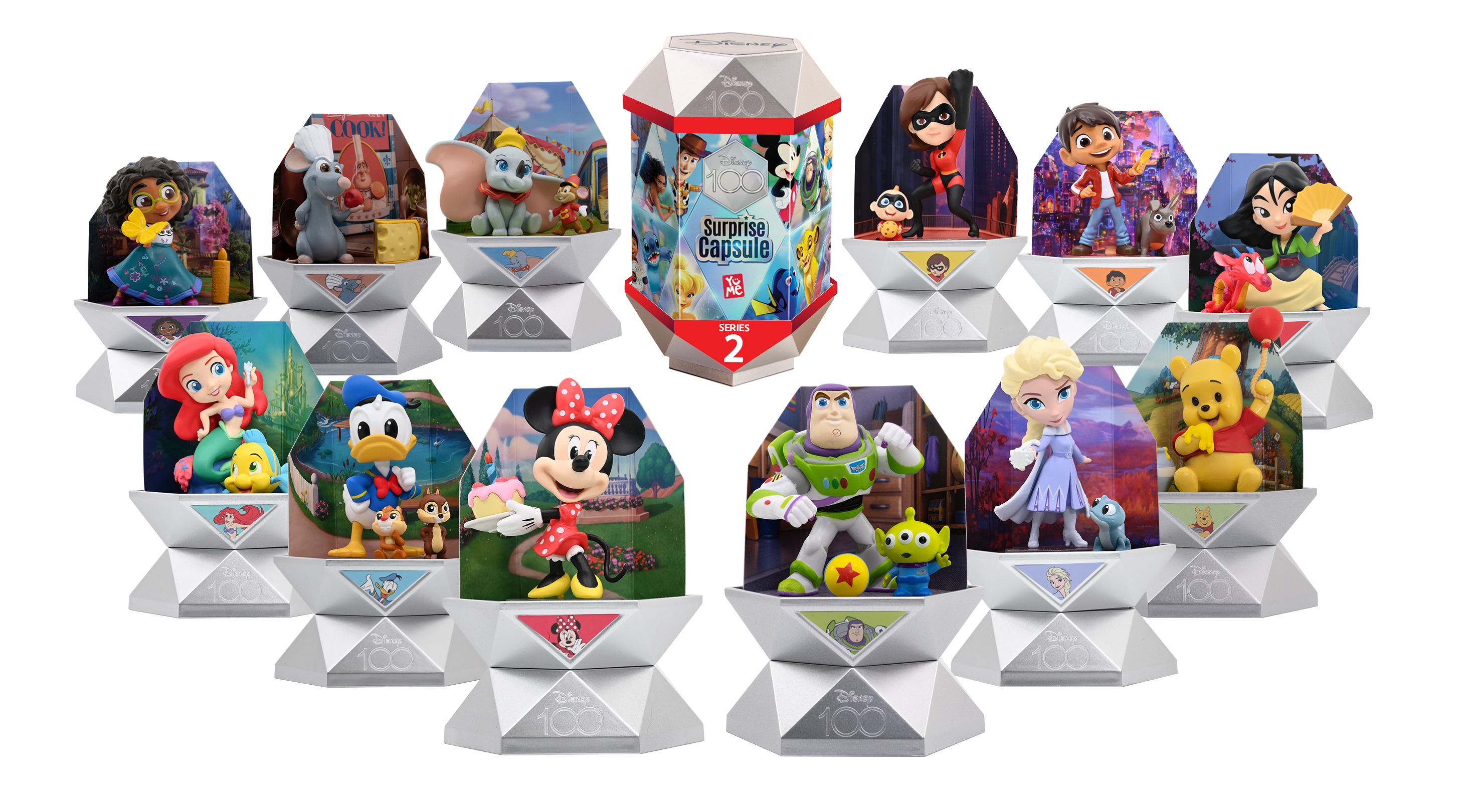 Disney 100 Years Surprise Capsule Serie 2 Figuren. Verschiedene Charaktere.