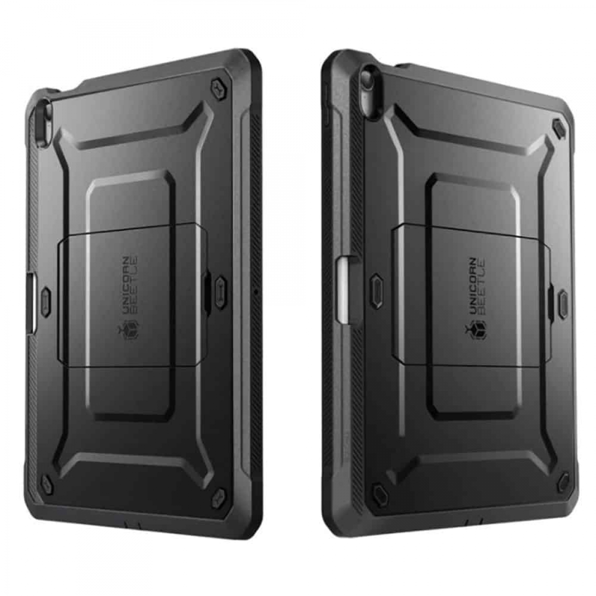 Zwei schwarze Tablet-Hüllen mit robustem Design.