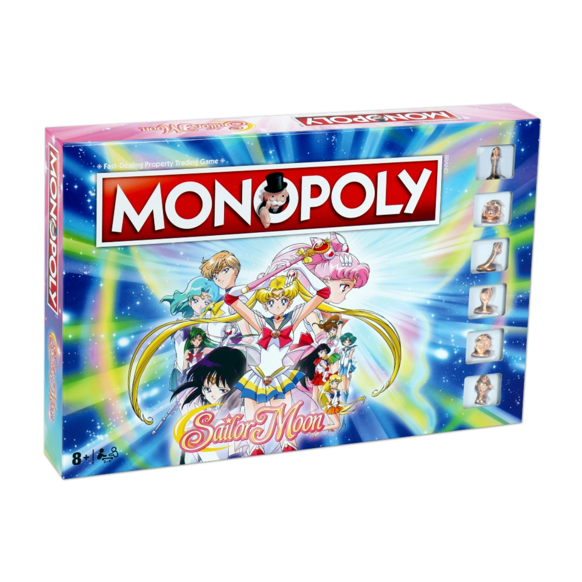 Scatola del gioco da tavolo Monopoly con personaggi di Sailor Moon.