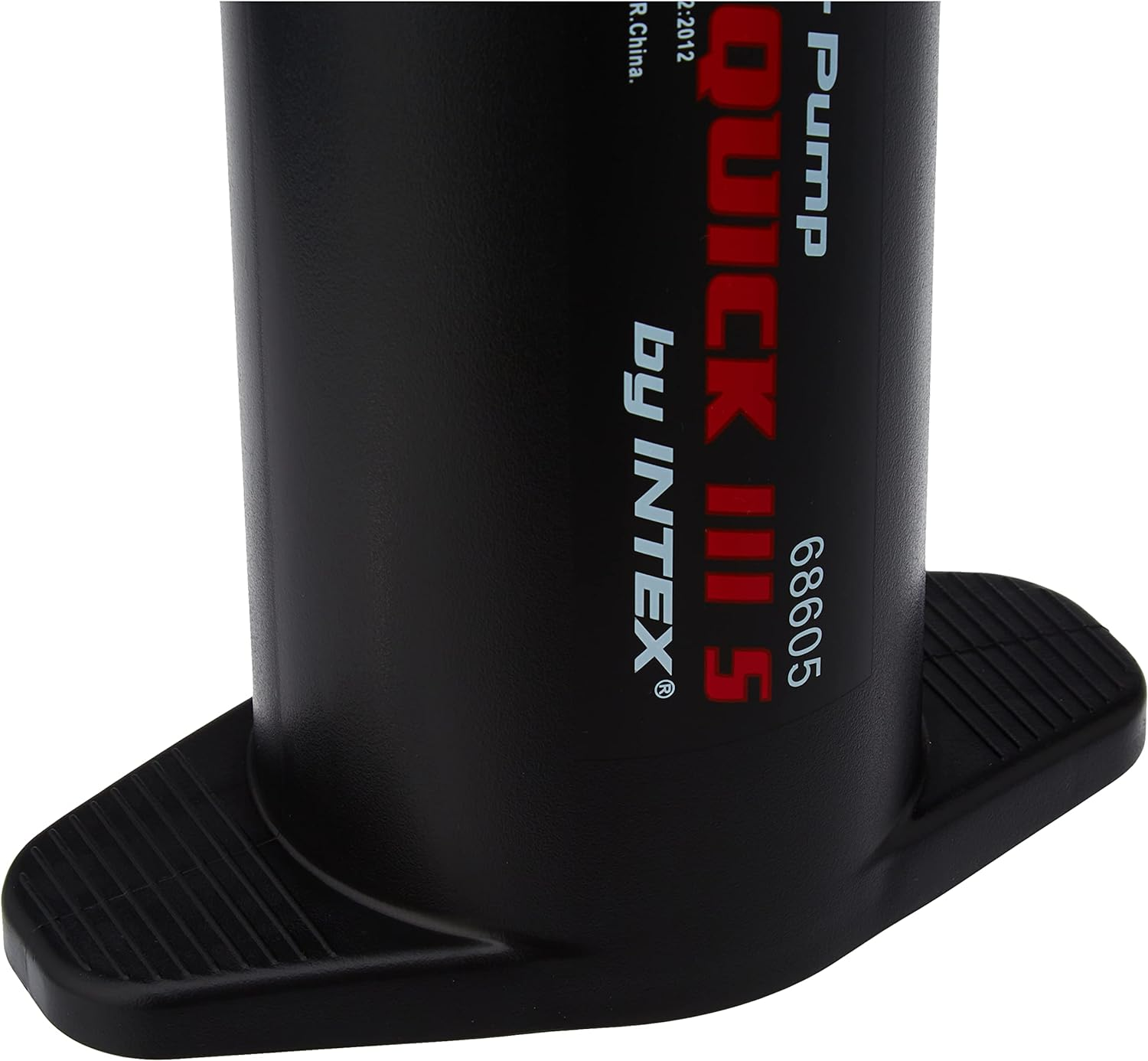 Czarna pompka powietrza Intex Quick III 5. Podstawa czarna z żebrami.
