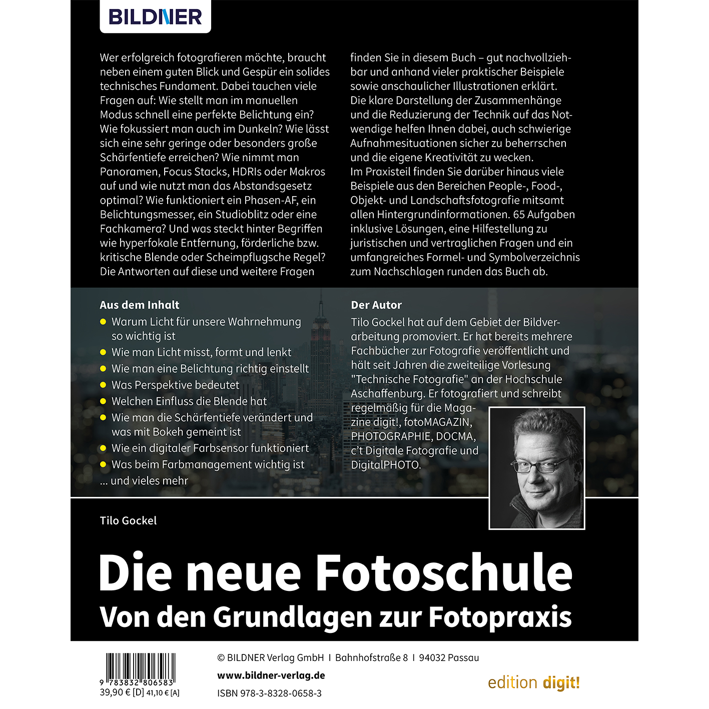 Buchcover mit deutschem Text und Porträt.