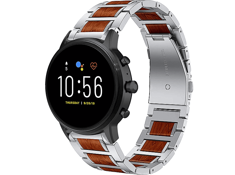 STRAPIT© Gen 5, Ersatzarmband, Fossil, Gen 5, Silber MediaMarkt