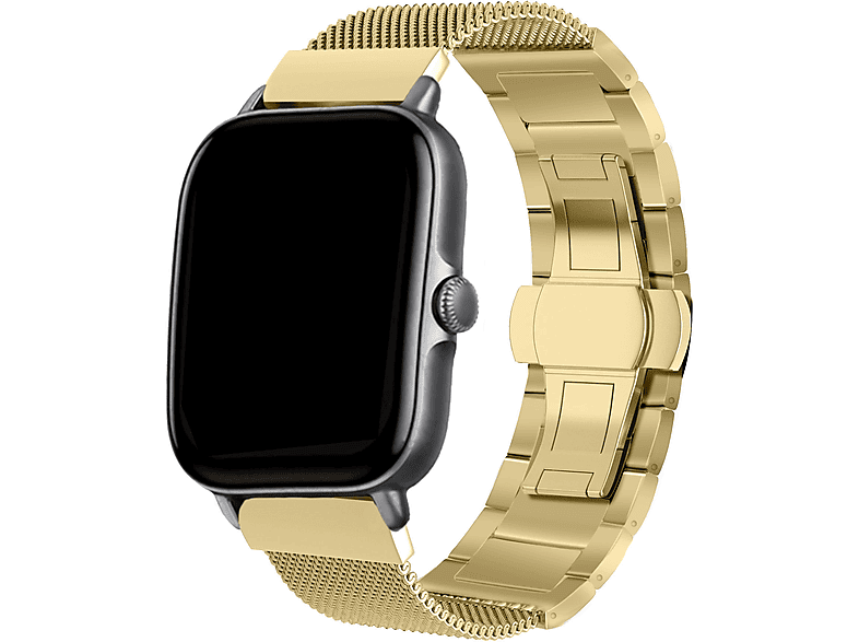 STRAP-IT© Amazfit GTS 2, Ersatzarmband, Xiaomi, Amazfit GTS 2, Gold ...