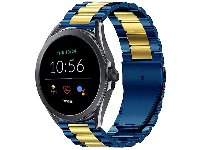STRAPIT© Gen 5, Ersatzarmband, Fossil, Gen 5, Blau MediaMarkt