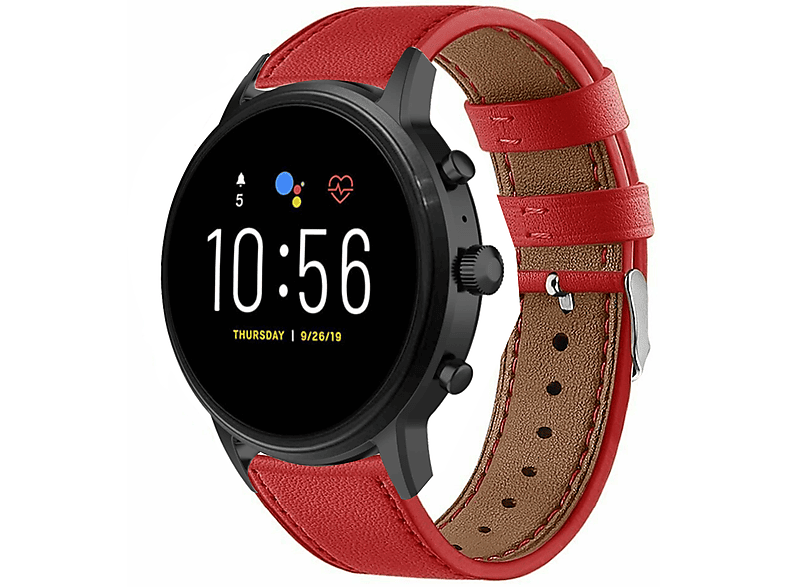 STRAPIT© Gen 5, Ersatzarmband, Fossil, Gen 5, Rot MediaMarkt
