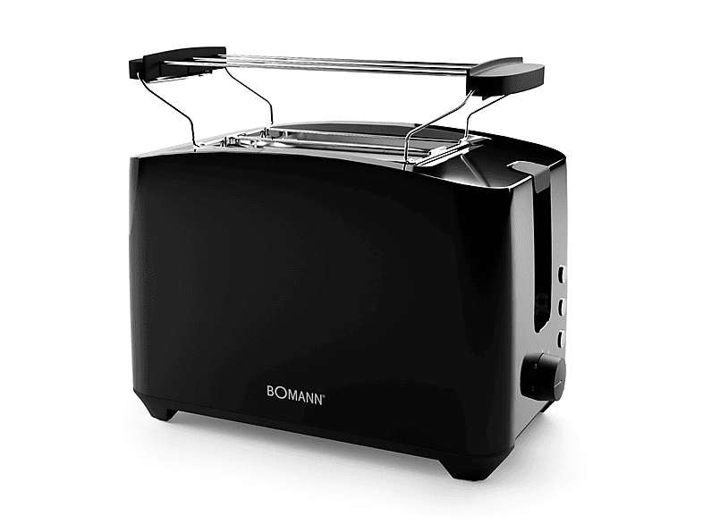 BOMANN TA 6065 CB Toaster Schwarz (750 Watt, Schlitze: 2)