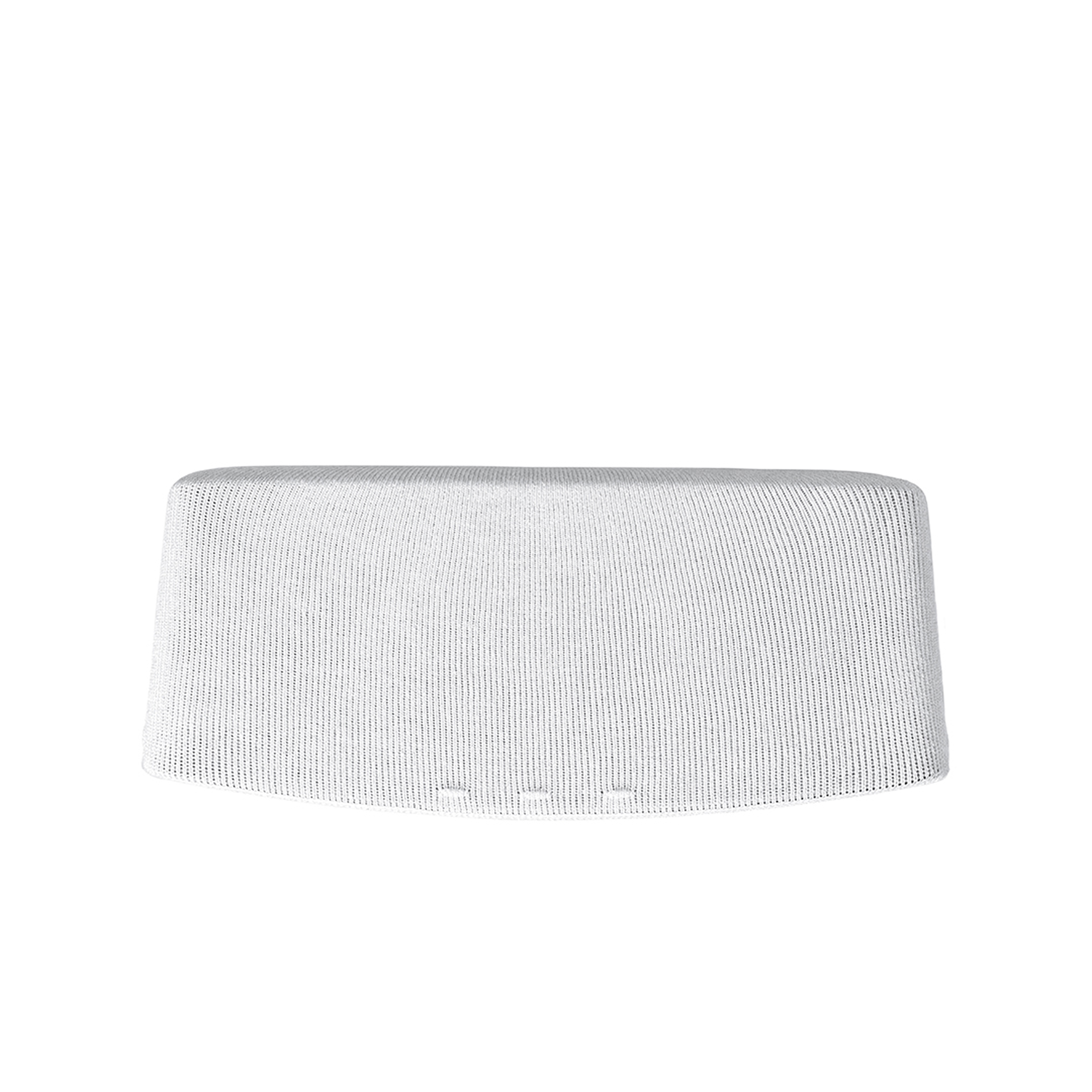 Objet blanc en forme de dôme. Un fond blanc.