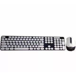 Pack teclado + ratón - HAVIT KB529GCM, Inalámbrico, Negro / Blanco