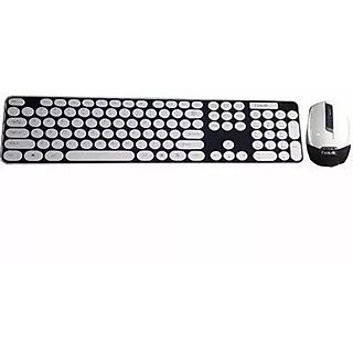 Pack teclado + ratón  - KB529GCM HAVIT, Inalámbrico, Negro / Blanco