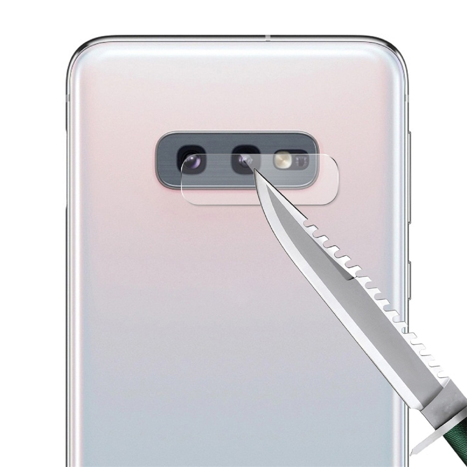 Ein Smartphone wird durch eine klare Displayschutzfolie vor Beschädigungen geschützt.