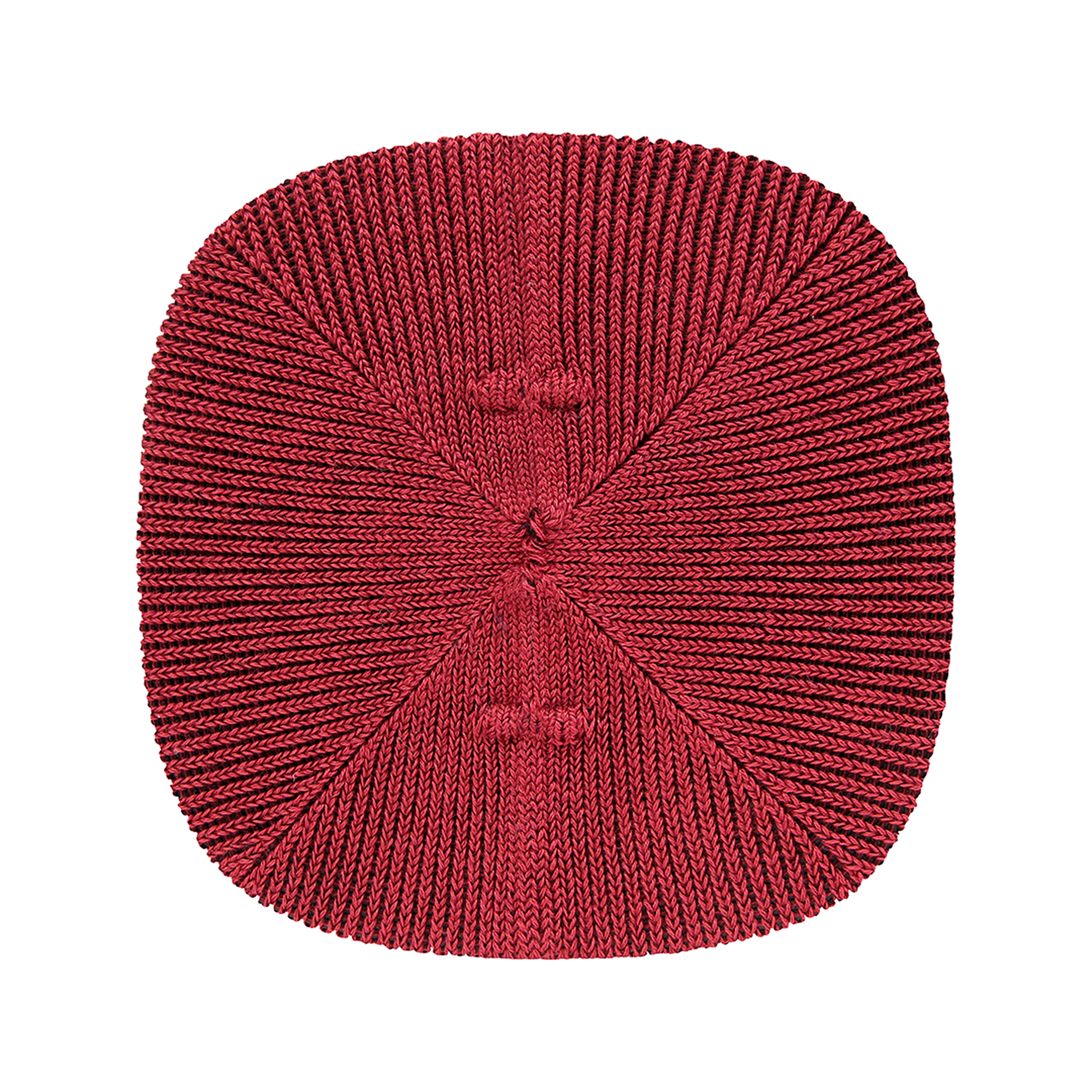 Une chaise de jeu rose et blanche avec des accoudoirs noirs et un piètement noir.
