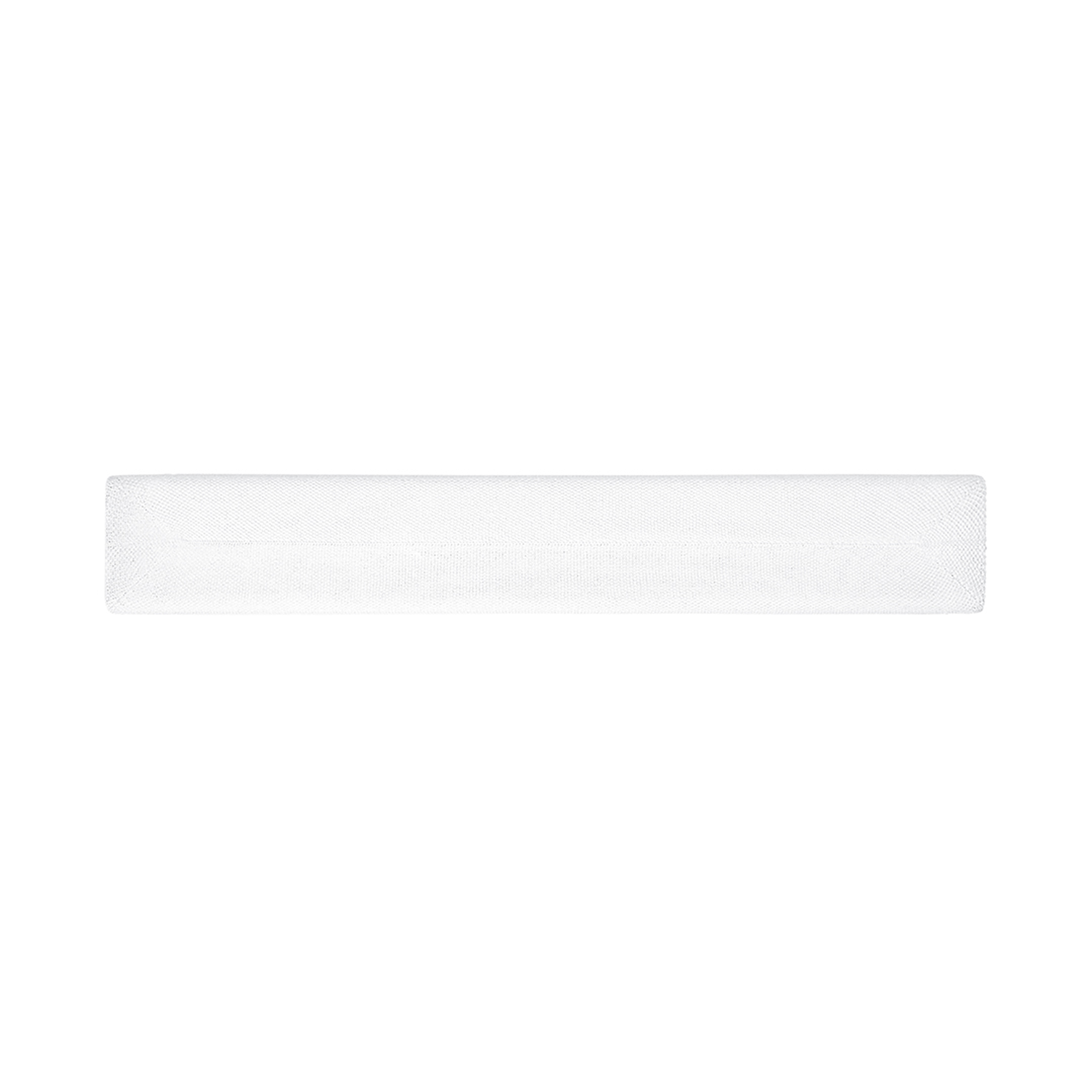Barre de son blanche sur fond blanc, horizontale et centrée.