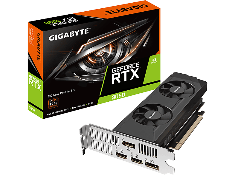 GIGABYTE GeForce RTX 3050 OC Low Profile 6G (NVIDIA, Grafikkarte) | SATURN