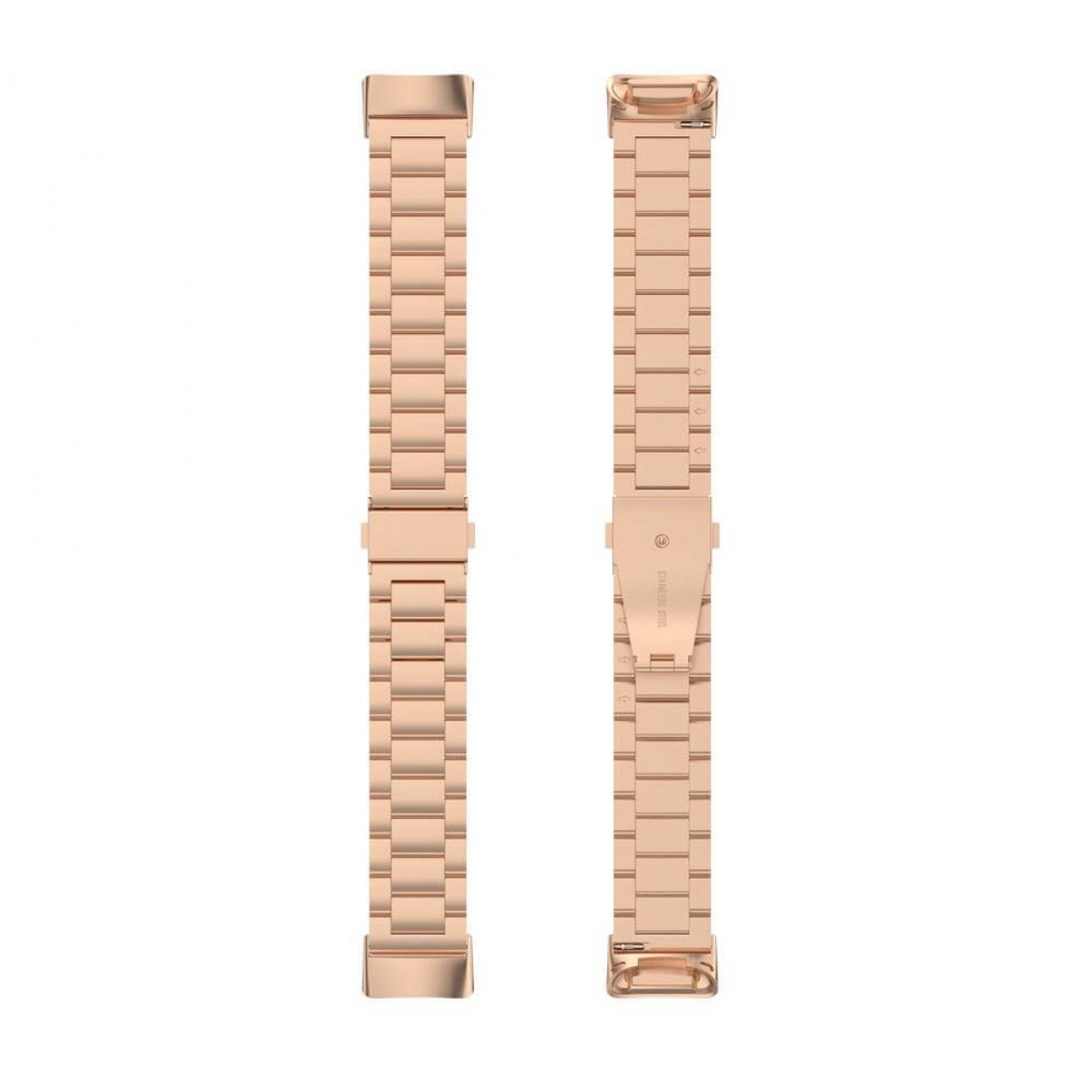 Roségoldenes Uhrenarmband, bereit zum Zusammenbau.