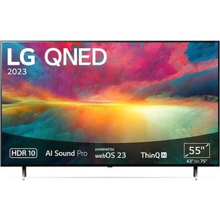 TV QNED 55" - LG 55QNED756RA, UHD 4K, Procesador Inteligente α5  4K Gen6, Smart TV, DVB-T2 (H.265), Azul Ceniza