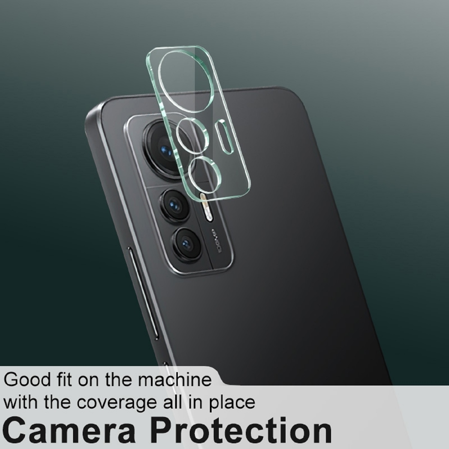 Ein Telefon mit einer Schutzhülle auf der Rückseite. Die Hülle ist klar und transparent.