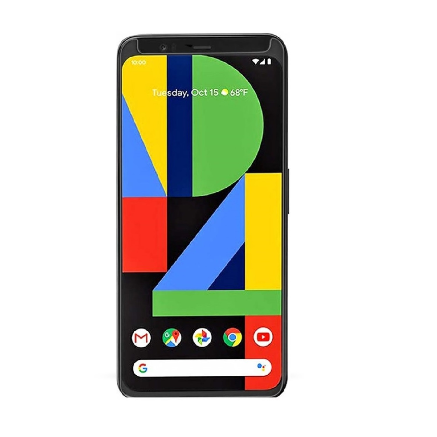 Ein schwarzes Smartphone, das seinen Startbildschirm anzeigt.