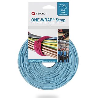 VELCRO One Wrap® Strap 25mm x 300mm, 100 Stück Klettband, türkis