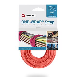 VELCRO One Wrap® Strap 20mm x 150mm, 25 Stück Klettband, orange