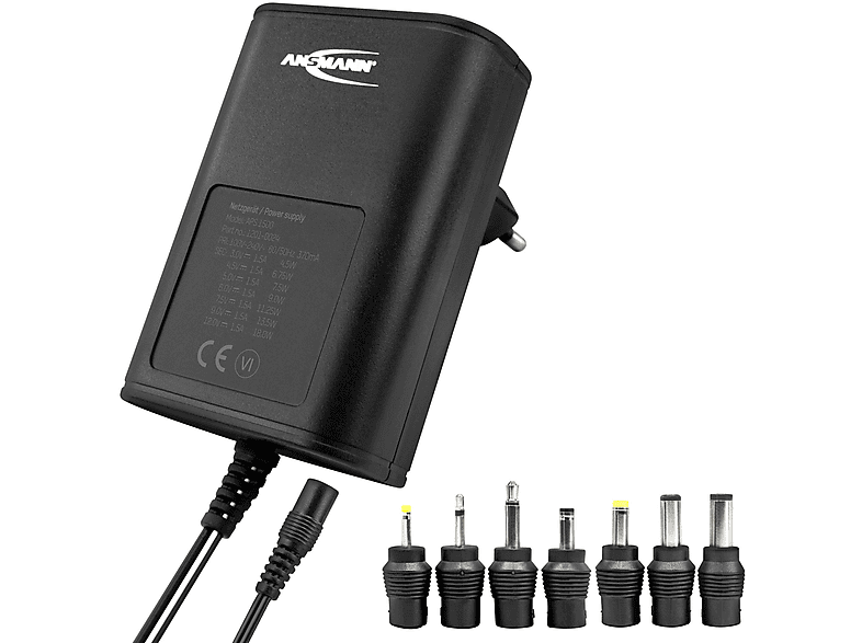 Ansmann APS 1500 Traveller Netzteil – Universelles Steckernetzteil 3V–12V