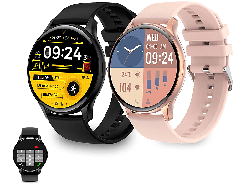 Smartwatch Reloj Inteligente Deportivo Mujer Fitness Rosa Klack con Ofertas  en Carrefour