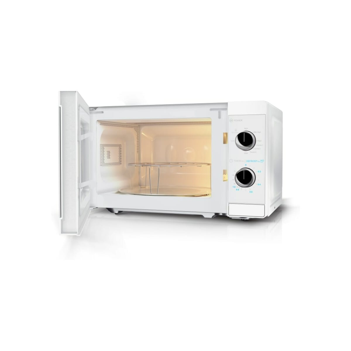 Microonde+grill SHARP YC-MG01E-C, capacità 20 l, potenza microonde max 800 W, Funzione grill, Potenza grill 1000 W, 5 livelli di potenza, Bianco