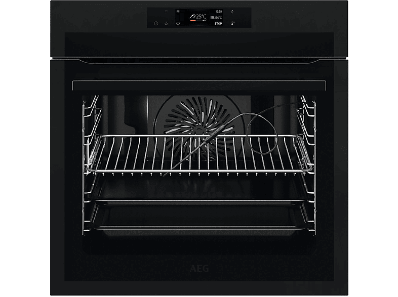 Horno Aeg BSE788380B, Cristal negro, 70 L, Hidrolítico, A++